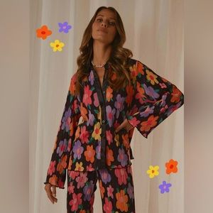 Peppermayo Floral Retro Button Down